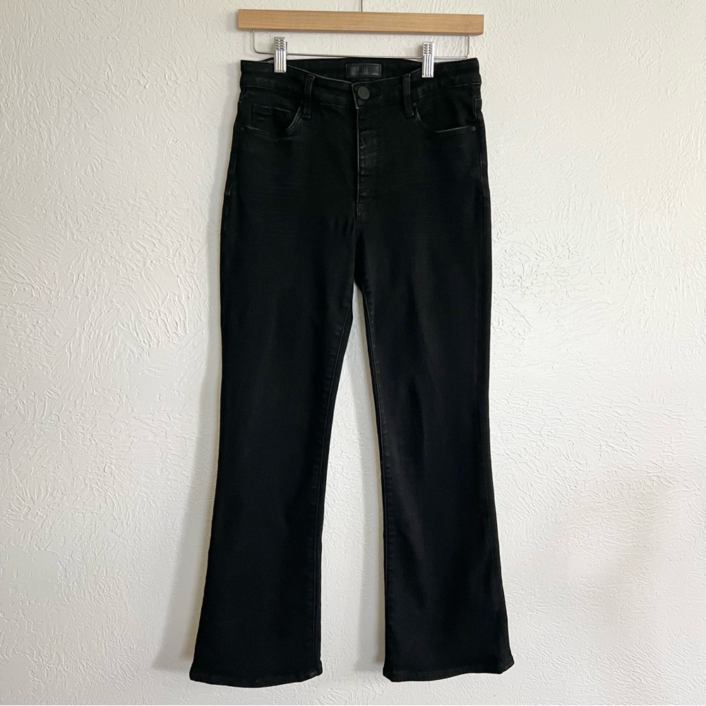 Kut From the Cloth High Rise Flare Black Stretch Denim Jeans Jegging Size 4